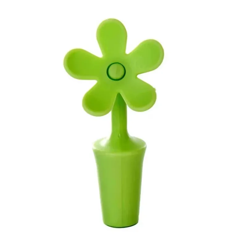 2025 Food Grade Silicone Wine Stopper Flower Shaped Beer Bottles Keep Fresh Stopper