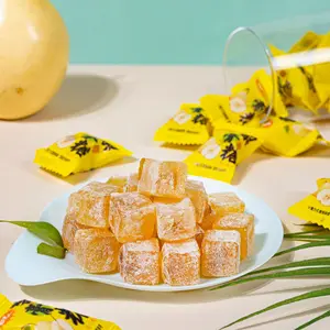 Manufacturer Wholesale Gummy Fruit Soft Candy Community Group Buying Casual Snacks Pear Paste Coated with a Fruity Flavor