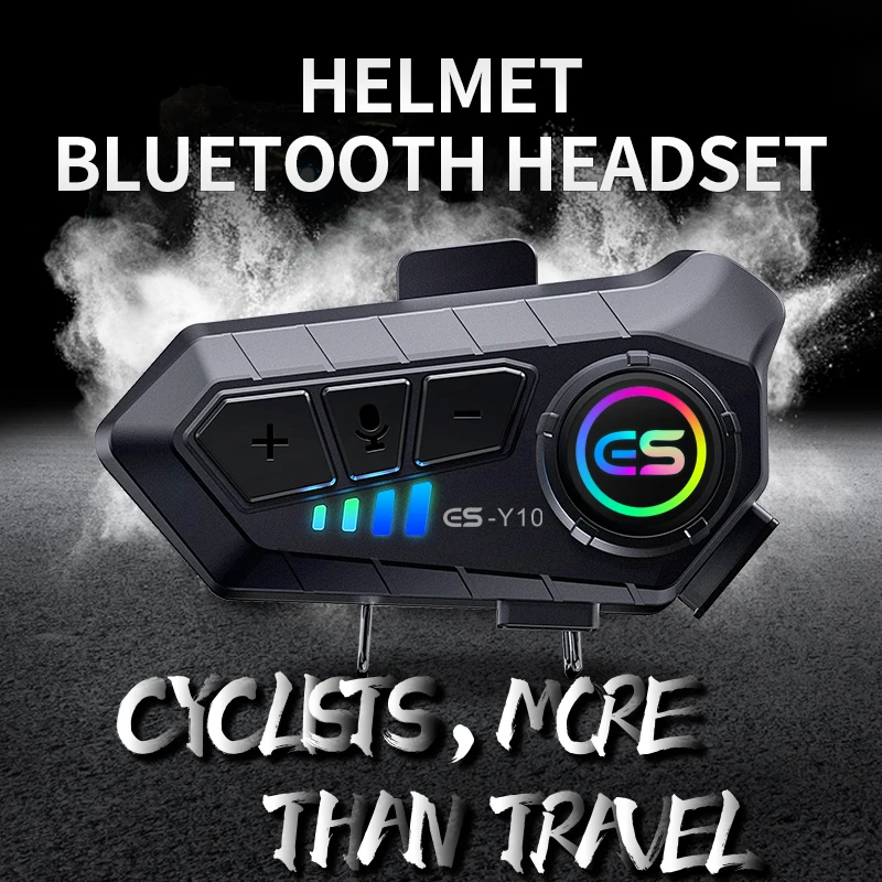 Auricolare Bluetooth Per Casco Moto - Wireless 5.3, Impermeabile IPX67, Batteria 1200mAh, Con Microfono - Foto 10