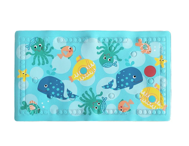 Temperature Sensor Hot Warning Bathtub Mat With Suction Cups Baby Bath