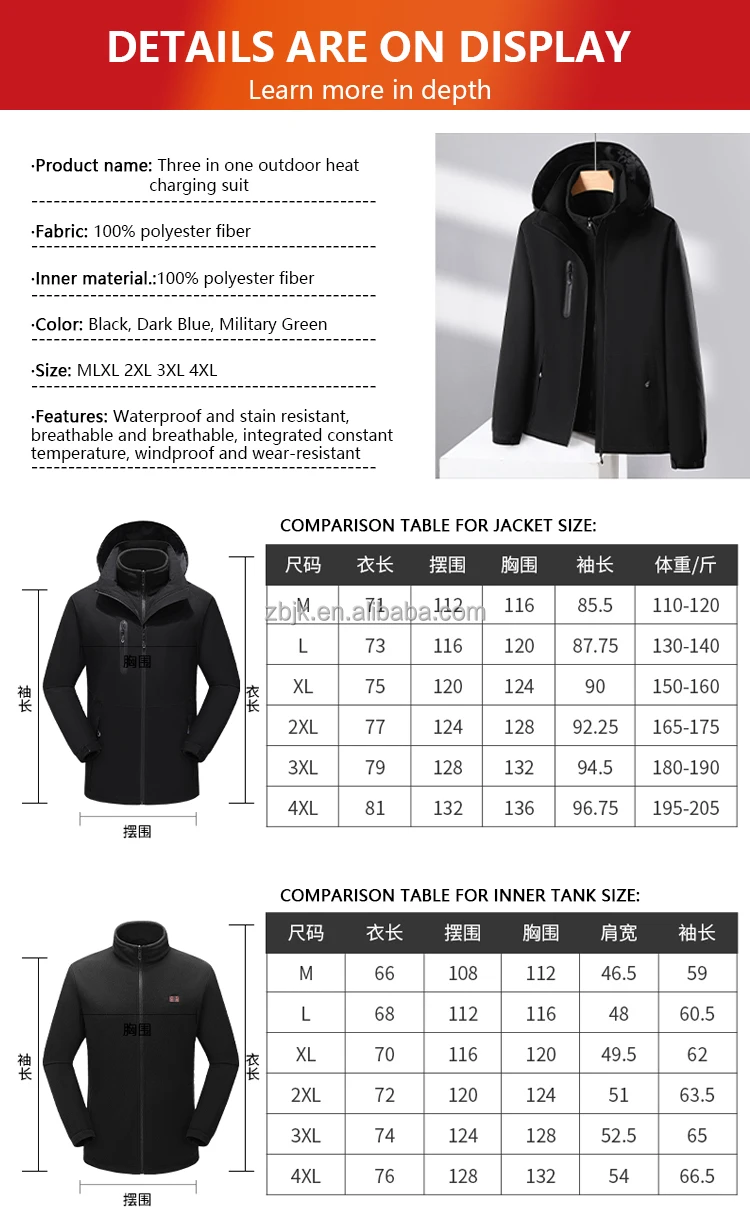Heating Clothing Winter Waterproof Electric Usb Thermal Puffer Heated
