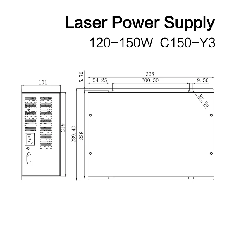 750w High Voltage Switch Model Laser Power for Yueming Lasers with DB9 Control Interface Suit Most Brand 150w CO2 Laser Tubes