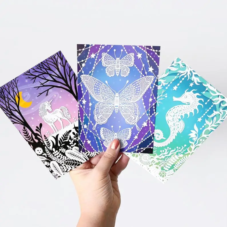Custom Waterproof Post Greeting Card Printing Made for Business Postcard