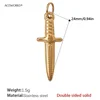 Pj439g double-sided Dagger/Crossed Sword pendant