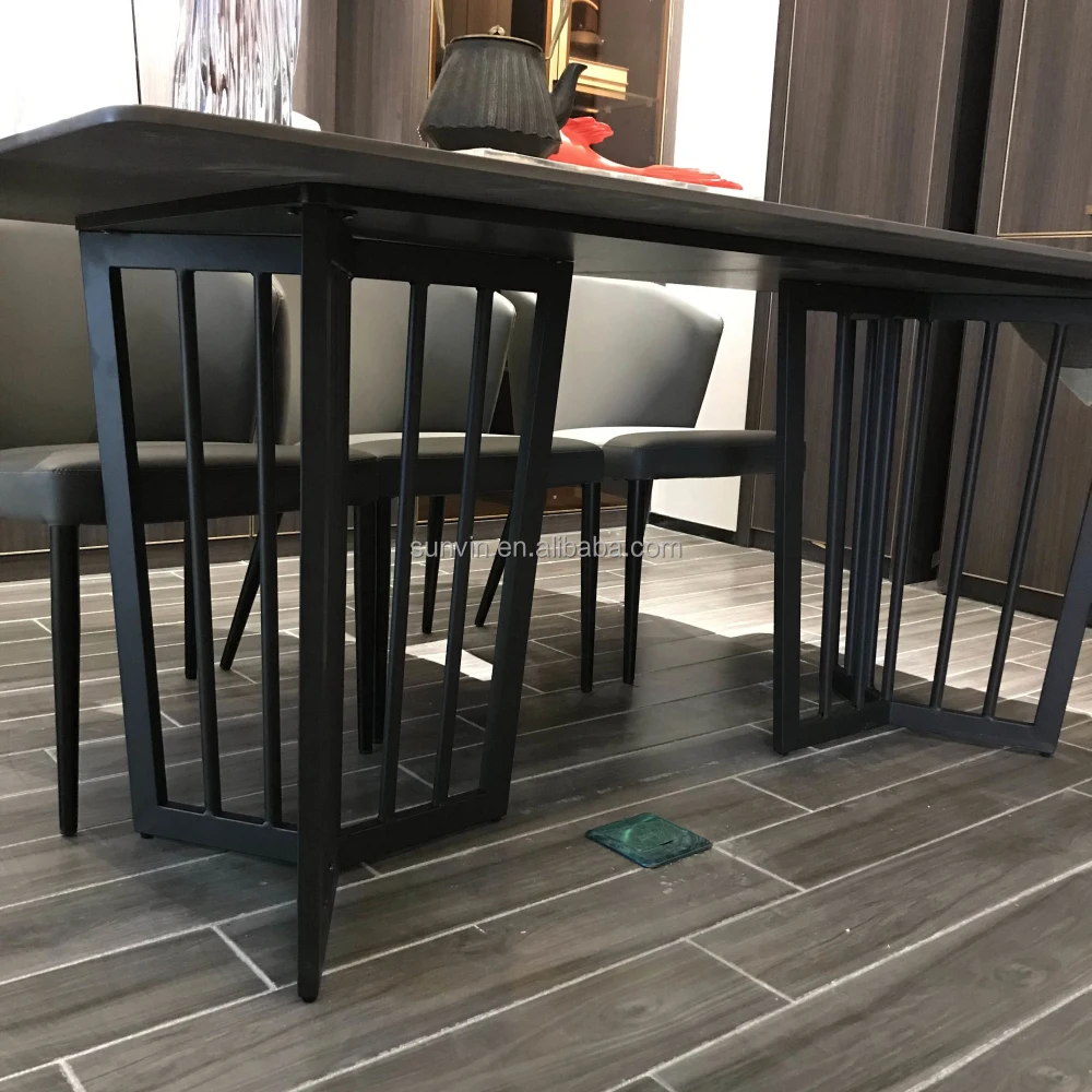 Luxury Style Marble Design Modern Adjustable Dining Room Furniture Ceramics Dining Table Porcelain Dining Table