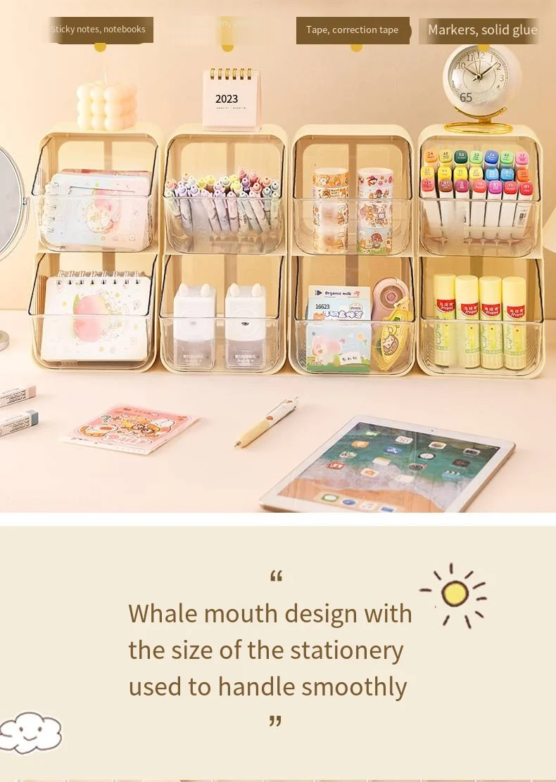 Desk office drawer stationery storage box Tea bag coffee milk tea storage bathroom can be wall hanging organizer box manufacture