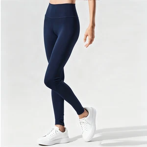 Women's Seamless Mid Waist Active Yoga Pants Breathable Quick Dry Workout Scrunch Leggings Tummy Control for Fitness Gym Solid