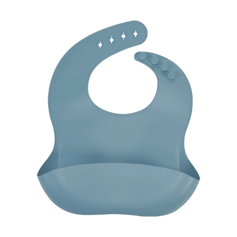 Custom logo Food Grade Silicone Baby Products Waterproof Feeding Baby Bib Training Feeding