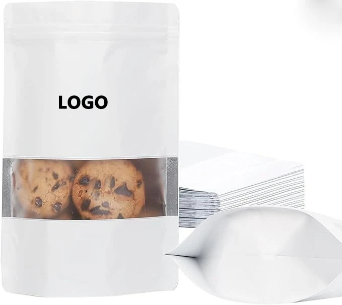 2024 Aluminum Foil Zip Lock Kraft Paper Stand Up Pouch Bags For Food Packaging