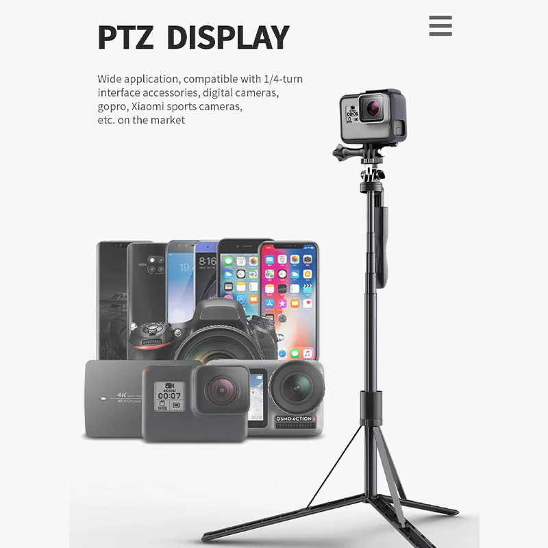 L05 149 см длинная селфи-палка Штатив для мобильного телефона ручная штатив с беспроводным дистанционным