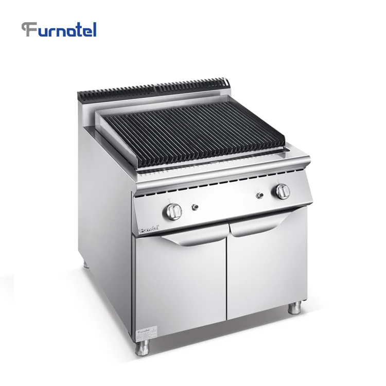 Commercial Central Hot Stainless Steel Gas Lava Rock Grill Machine for Sale