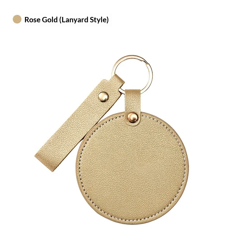 Customized Logo Round Rotating Portable Makeup Beauty Mirror Keychain Gift for Car & Commercial Use preview 6