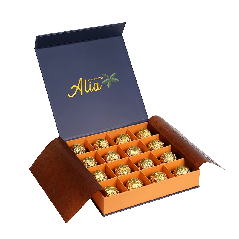 Custom Chocolate Box with Divider Cardboard Gift Box Luxury Chocolate Packaging Boxes