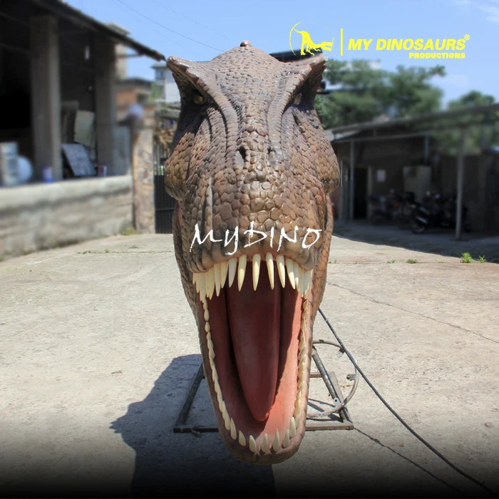 
My-dino, парк развлечений, динозавр, t-rex голова, скульптура 