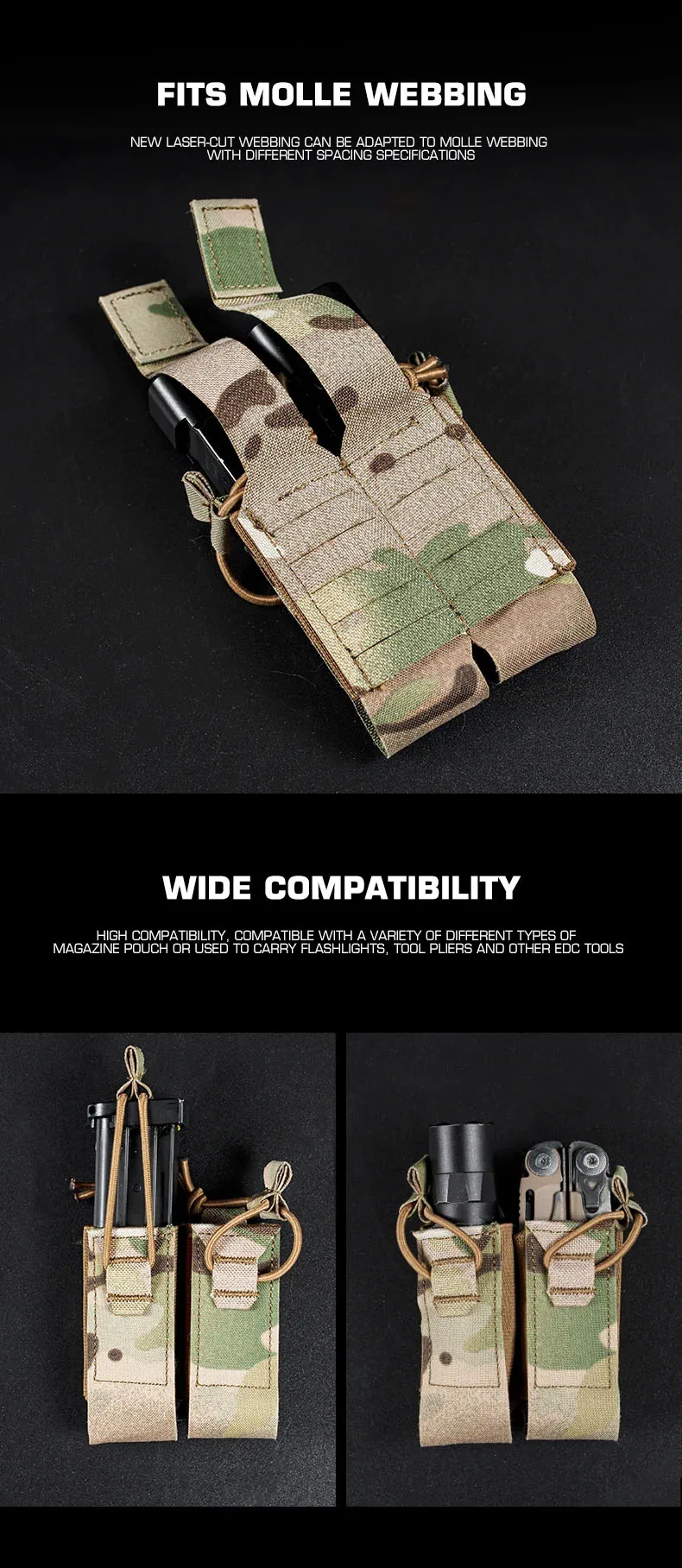 WST Tactical - Porte-chargeur Double Rapide Pour MOLLE, 5.56 Mm, Neuf