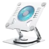 Soporte giratorio para portátil plateado T628g
