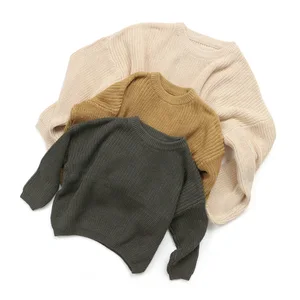 Customized Good Quality Autumn Comfortable Knitted Children Pullover Long Sleeves Newborn Baby Sweater Jumpers