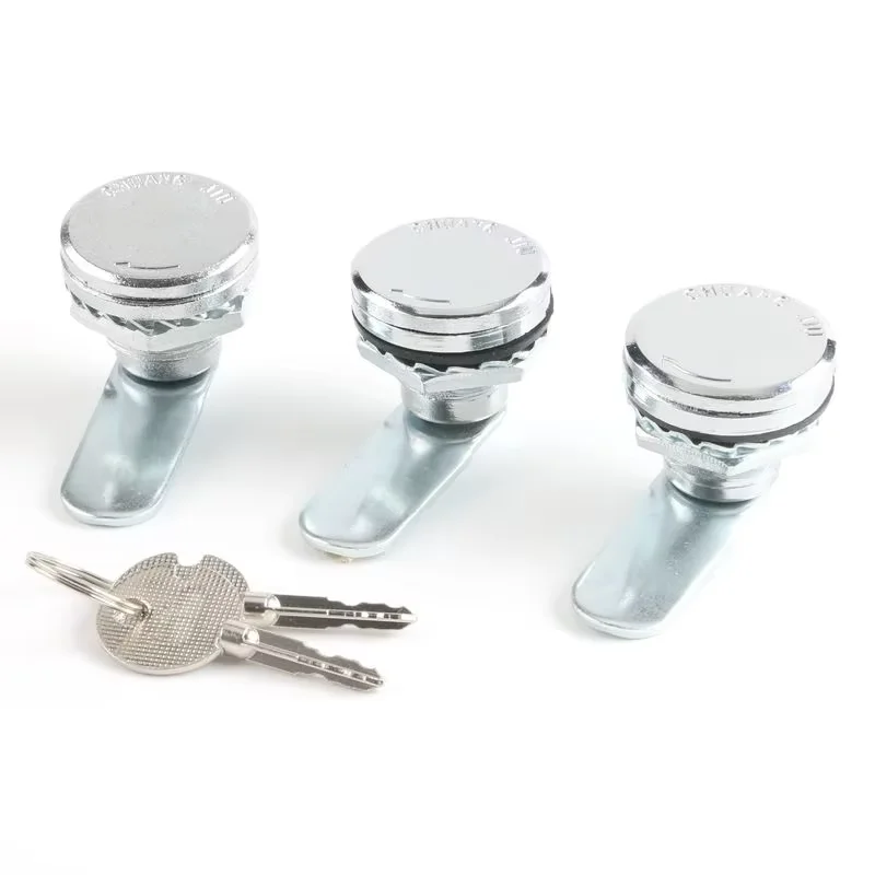 A40-1 White Sand Aluminum Cabinet Lock Cylindrical Distribution Box Door Lock Rainproof Cross Copper Core Mechanical Lock