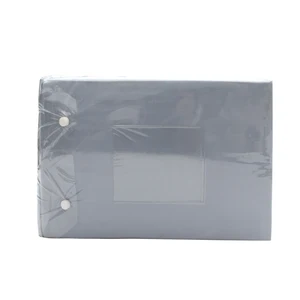 High Quality Custom Size Bed Sheet Packaging Clear PVC Bag With Buttons