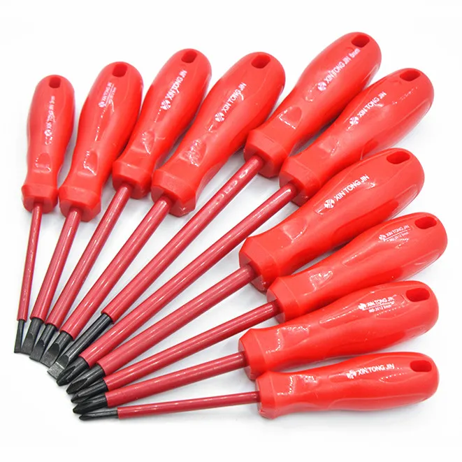 Electrician Insulated Screwdriver Set Magnetic Phillip&Slotted Professional Tool 
