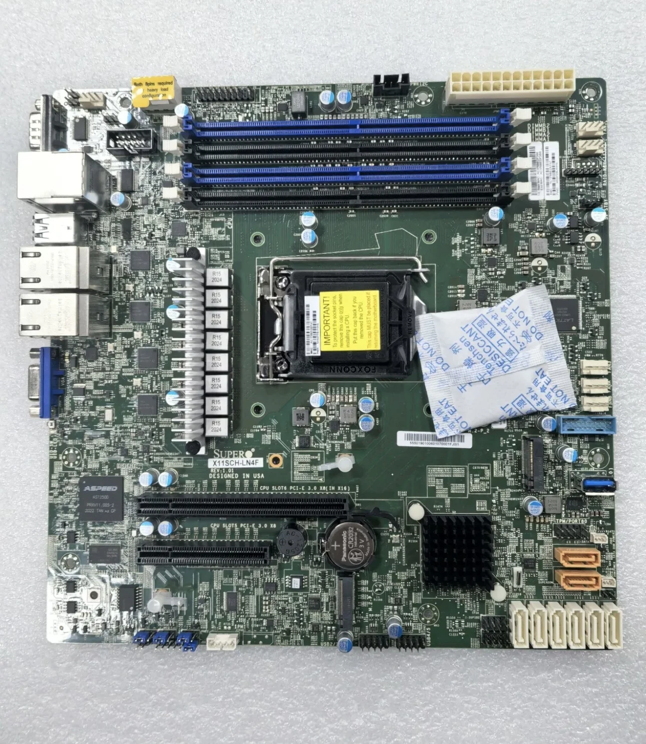 Supermicro MBD-X11SCH-LN4F Single Socket LGA1151 Server Mainboard, Intel C246 Chipset, 4x GbE LAN, DDR4 ECC, M.2 & SATA RAID, Micro-ATX Enterprise Motherboard