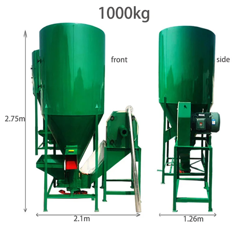 3002000kg/h Vertical Farm Chicken Feed Machine Mixer And Crusher
