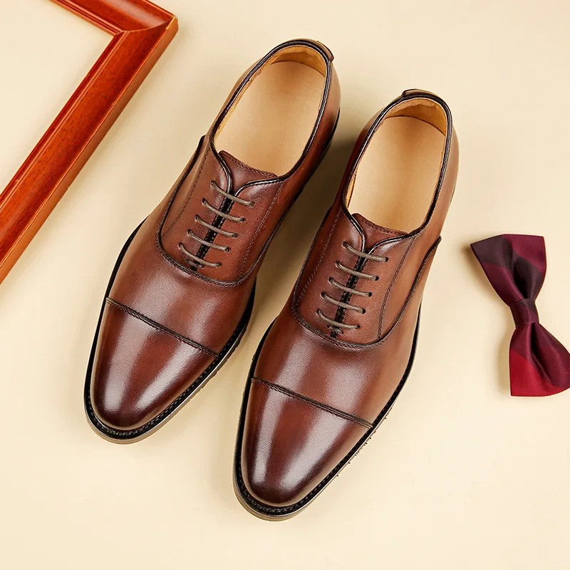 Dropship Men's Dress Shoes Casual Oxford Shoes Business Formal Shoes; Block  Carved Solid Wood Heel to Sell Online at a Lower Price
