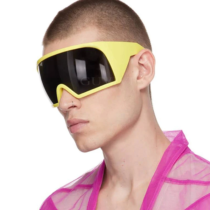 80488 Futuristic Oversized Punk Y2K Sunglasses - UV400