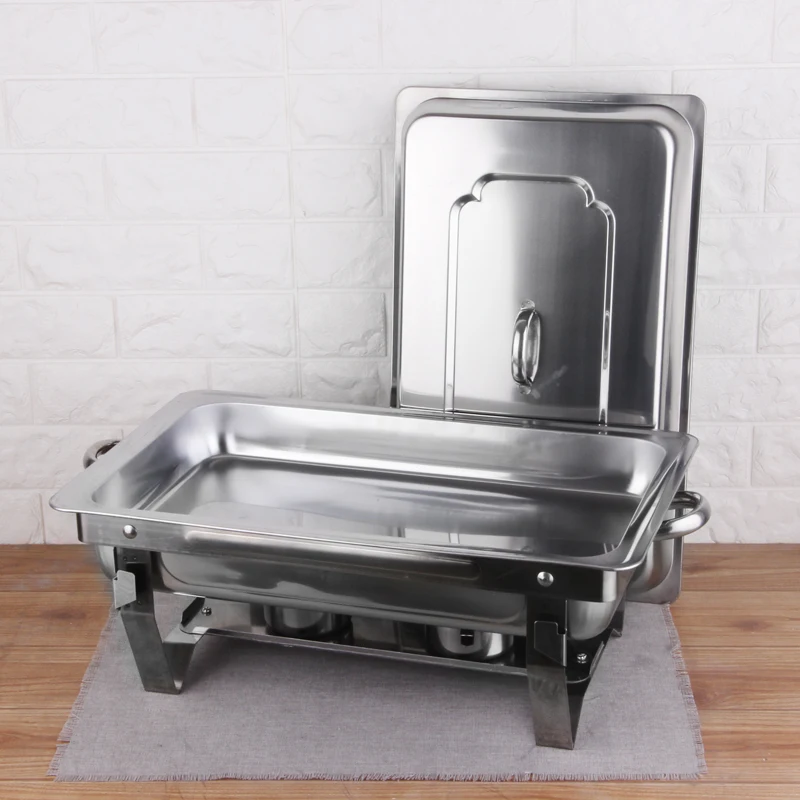 Factory Direct Sale Movable Base Stainless Steel Chafing Dish Buffet Set Food Warmer Buffet Equipment_1