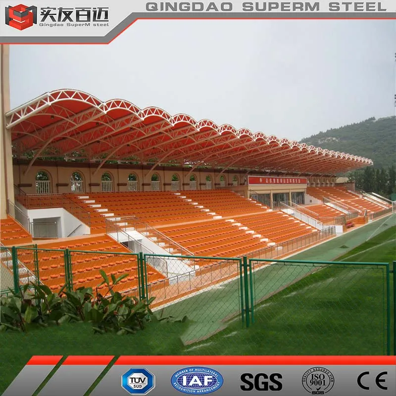 Prefabricated Space Frame Soccer Stadium Building Low Cost Football