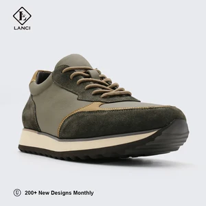 LANCI OEM Shoe Manufacturers in China High Quality Mens Leather Shoes slip Resistant Custom Made Sneakers