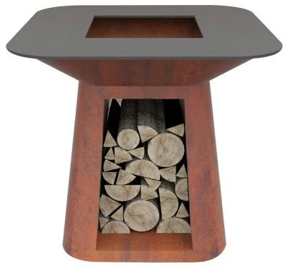 Patio Corten Steel Fire Pit Barbecue Grill Bbq Gas Grill Bbq Grill
