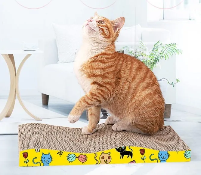 Hot Selling Custom Ecofriendly Cat Scratcher Corrugated Cat Paw Board