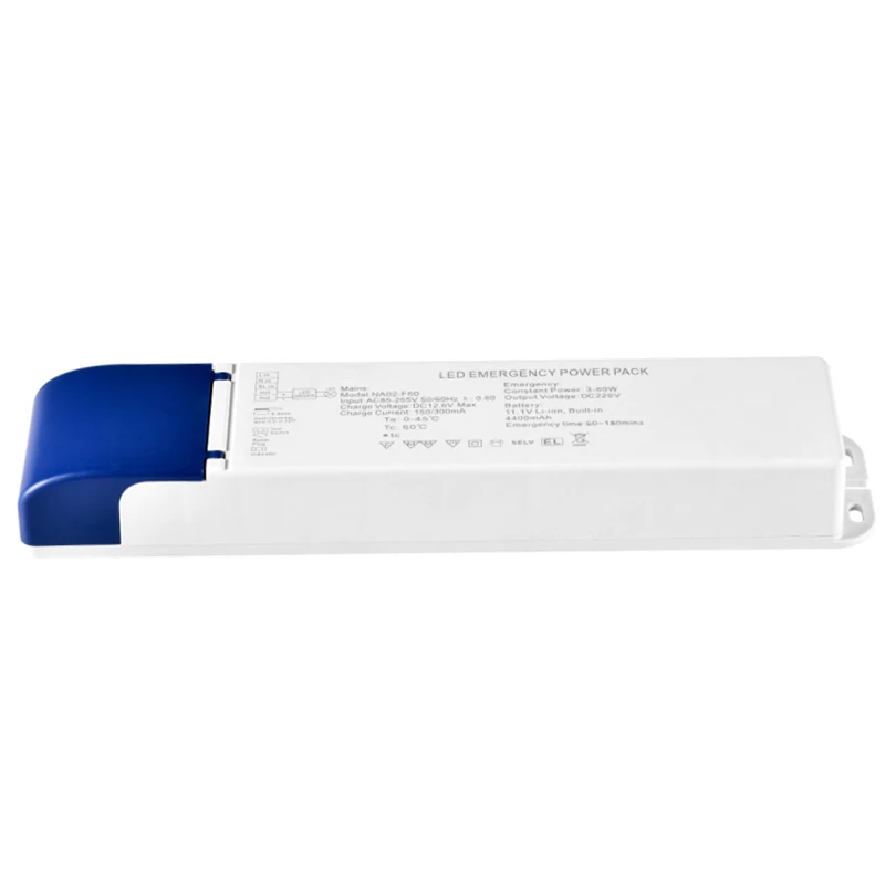 AC-DC LED Driver Converter Emergency Power Supply for 3-60W LED Panel Lights LED Tubes LED Downlights LED Linear Lights