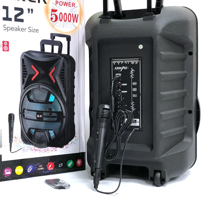 Big bluetooth Party Karaoke Speaker With Light Outdoor Speaker Wireless Usb Speaker  High Quality