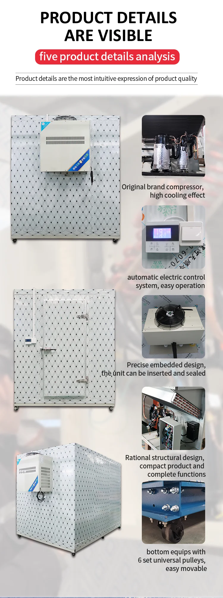 Wall Mounted Monoblock Compressor Walk In Freezer Condensing Unit - Buy ...