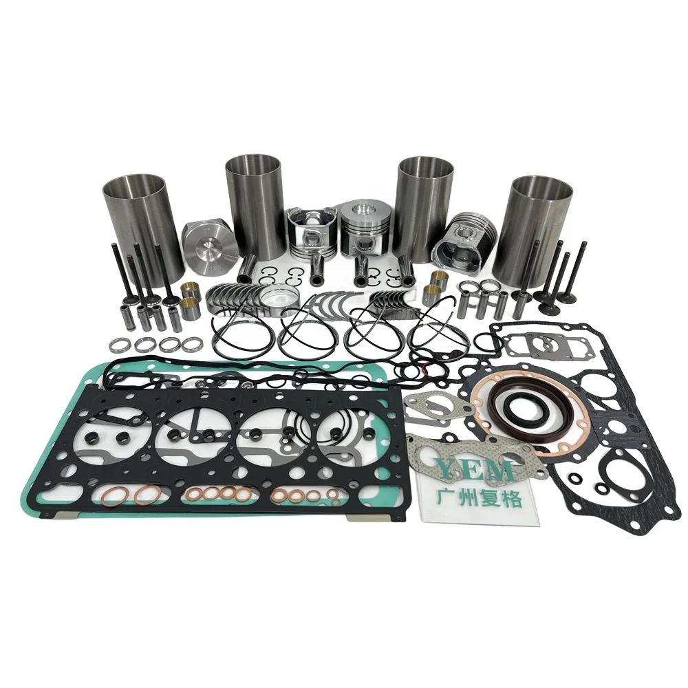 For Kubota D1105 Engine Overhaul Kit With Cylinder Liner Piston Rings Full Gasket Set Engine Bearings Valves Engine Parts Hot 2