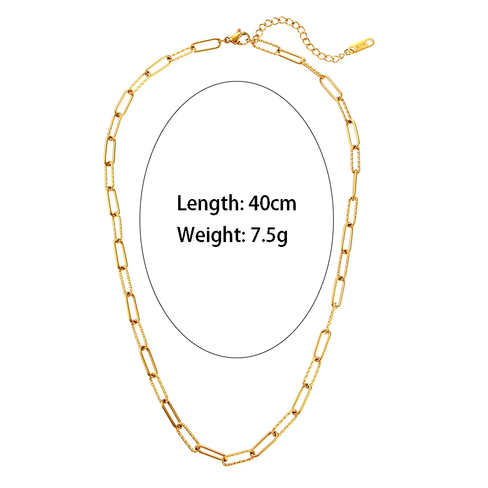 5 pz 18 K Colore Oro PVD Placcato Acciaio Inossidabile Cuba Croce O Ondulazione Collana A Catena Intrecciata Catena Regolabile Collana FAI DA TE All'ingrosso  36