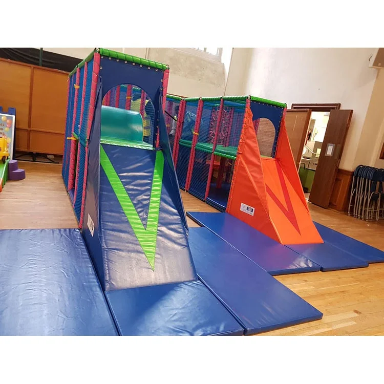 Portable Soft Play Frame with Trampoline for Kids Small Indoor Playground for School & Shopping Mall Made of PE Material