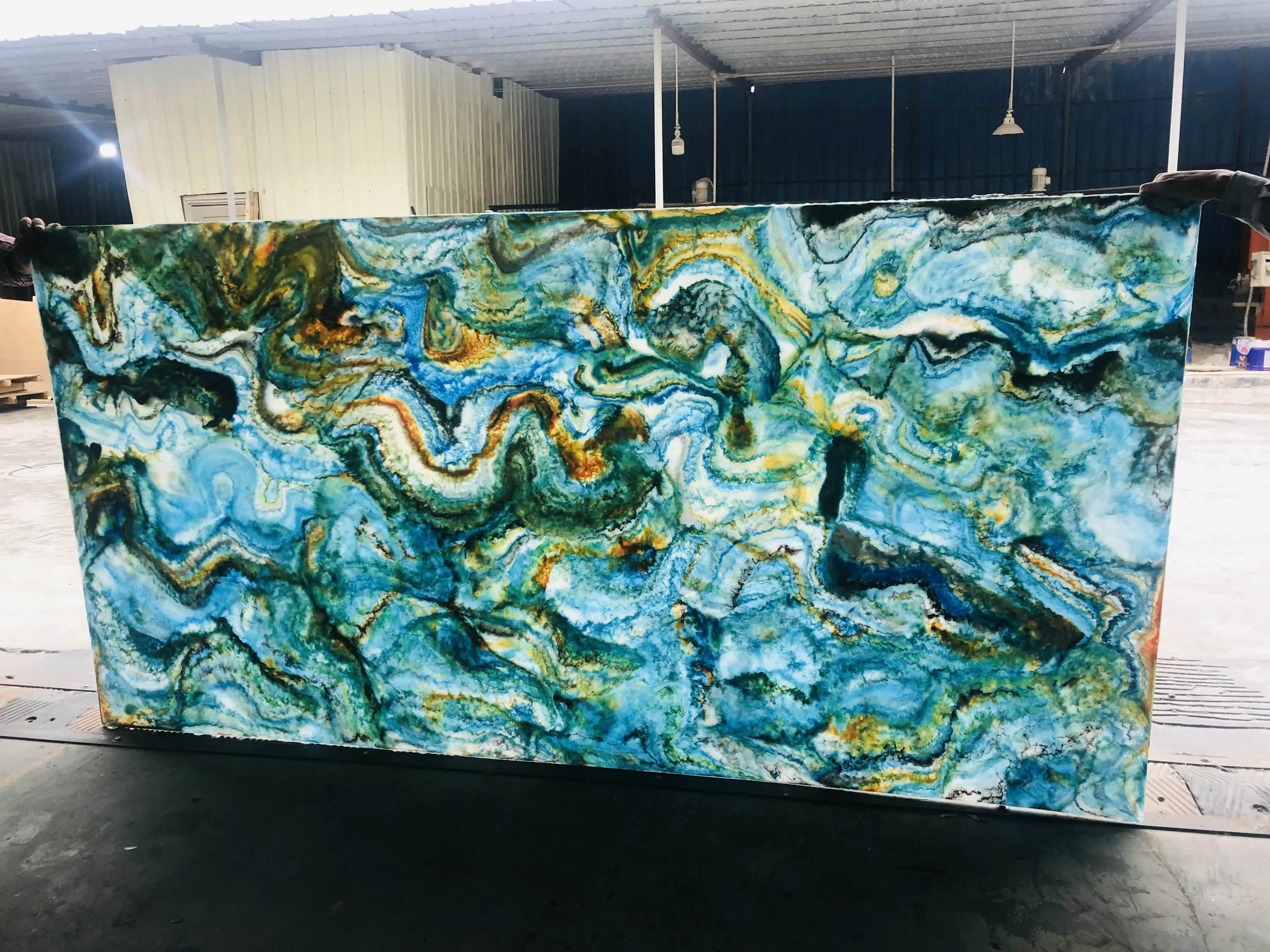 Translucent Artificial Onyx Marble Sheet - Luxury Backlit Slab for ...