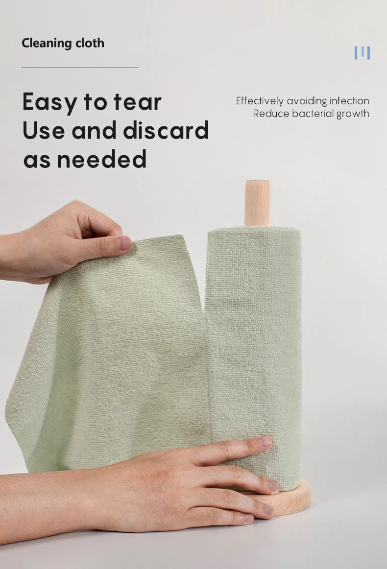 Microfiber Cleaning Cloth Roll 50/75/100 Pack Tear Away Towels 30x30cm