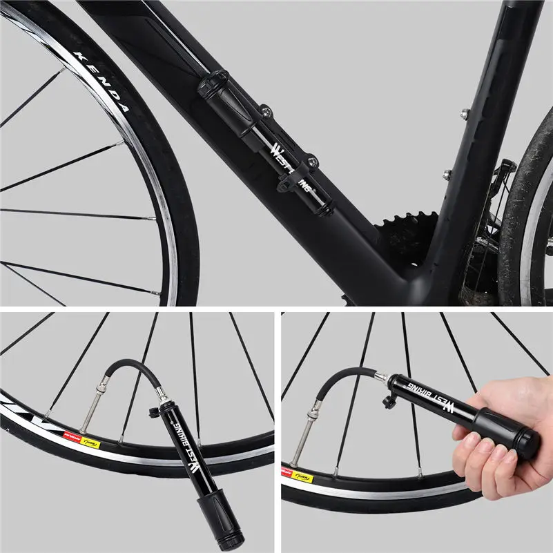 WEST BIKING 100Psi Mini-Fahrrad pumpe Aluminium legierung Fahrrad Hand  luftpumpe Reifen fller Schrader Presta Ventil MTB Rennrad pumpe
