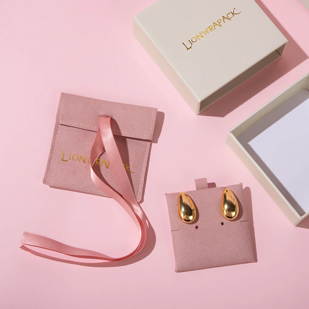 Lionwrapack Custom Logo Printed Slide Drawer Paper Earring Necklace Gift Packaging Boxes Jewelry