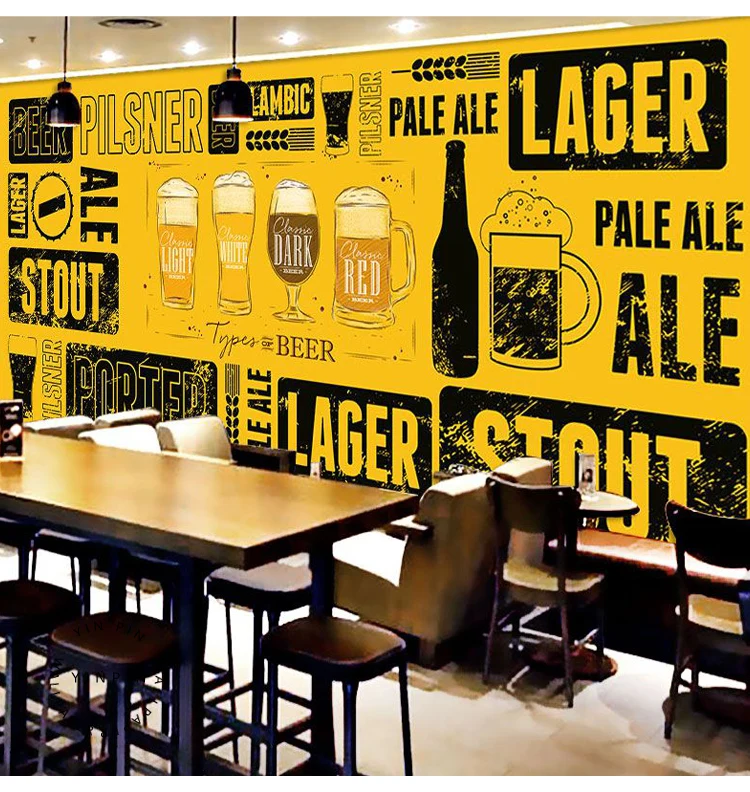 Beer Wallpapers/wall Coating modern 3d Wallpaper Mural For Bar Wall Decor -  Buy 3d Wallpaper Home Decoration Adhesive,3d Adhesive Wallpaper,Wall Paper  Wallpaper 3d Product on 