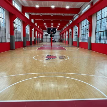 indoor pvc portable basketball sport court flooring plastic tiles wooden look basketball flooring