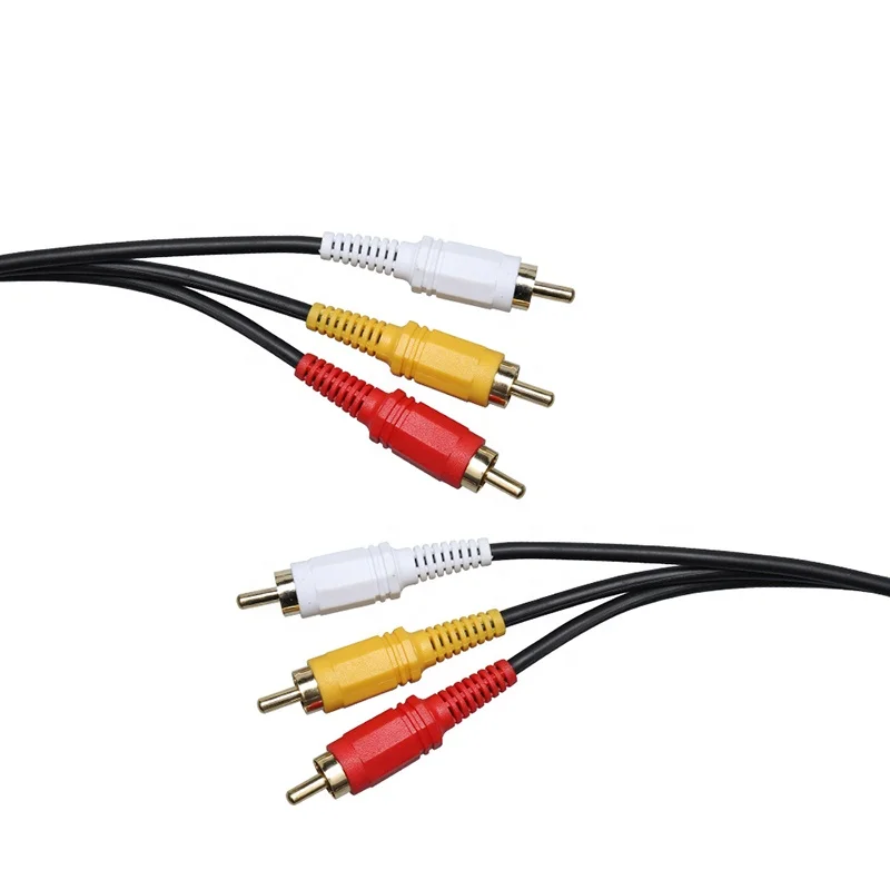 PCER OFC RCA Stereo AV Cable Male to Male 3RCA to 3RCA Audio Video Cable