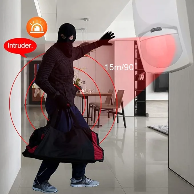 12V Wired PIR Motion Sensor Alarm Wall Mounted PIR Human Body Infrared Motion Sensor Home Security Detection Detector Alarm