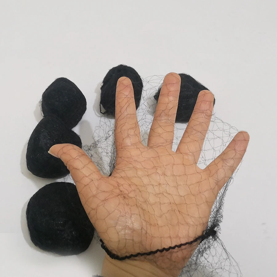 Alileader Black Invisible Hair Nets Nylon Knitted Mesh Hair Nets