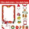 1 marco de fotos navideño+20 accesorios para fotos