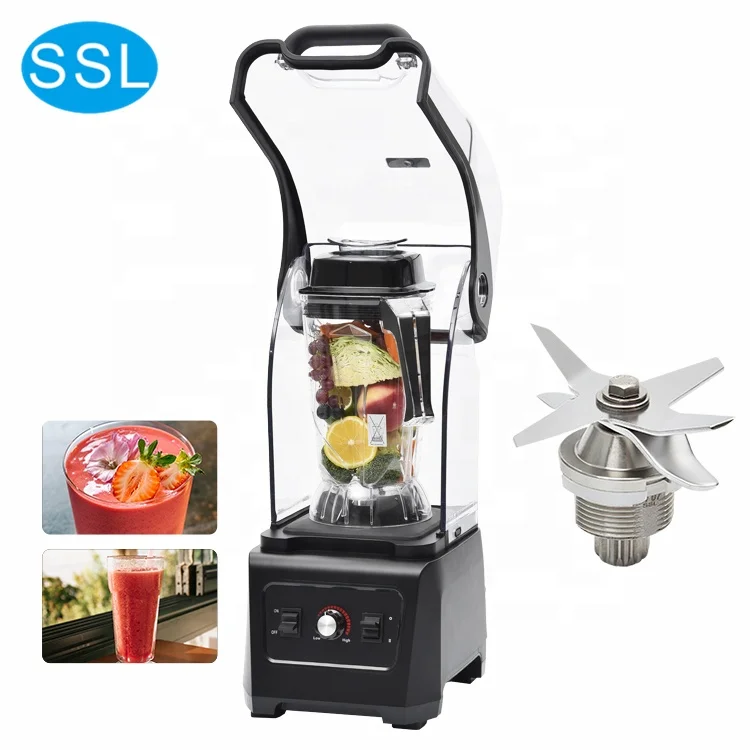 Best Sell Soundproof Blender Juicer Ice Crusher Large Capacity Kitchen Milkshake Machine Industrial Blender for Cafe